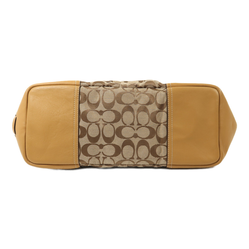 COACH 帆布2 Way Shoulder銀扣手挽肩背兩用袋-3