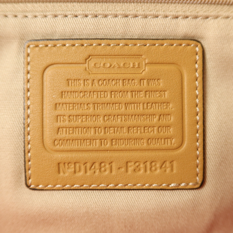 COACH 帆布2 Way Shoulder銀扣手挽肩背兩用袋-5