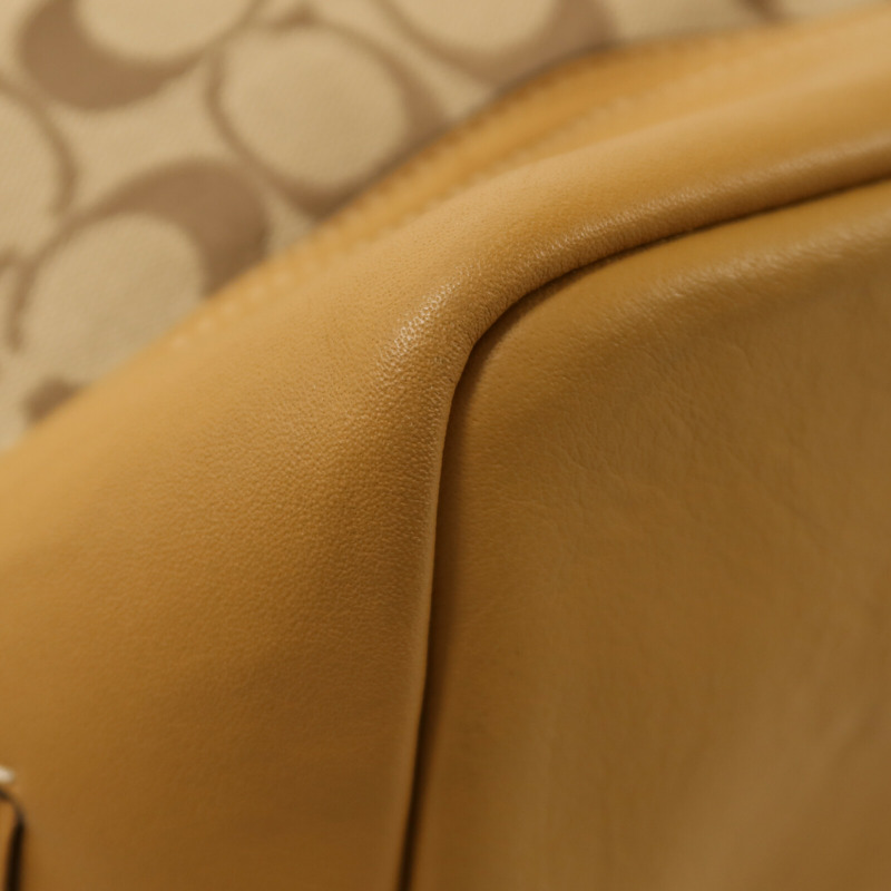 COACH 帆布2 Way Shoulder銀扣手挽肩背兩用袋-10