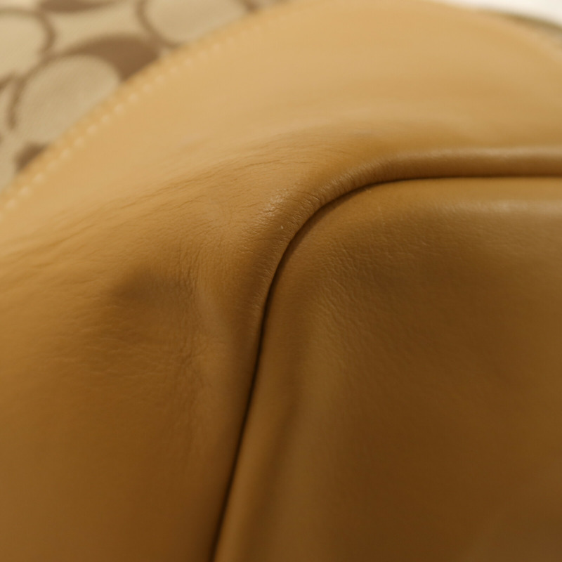 COACH 帆布2 Way Shoulder銀扣手挽肩背兩用袋-12