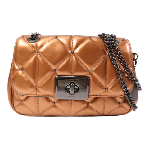 COACH 牛皮皮革Chain Shoulder鏈帶肩背袋