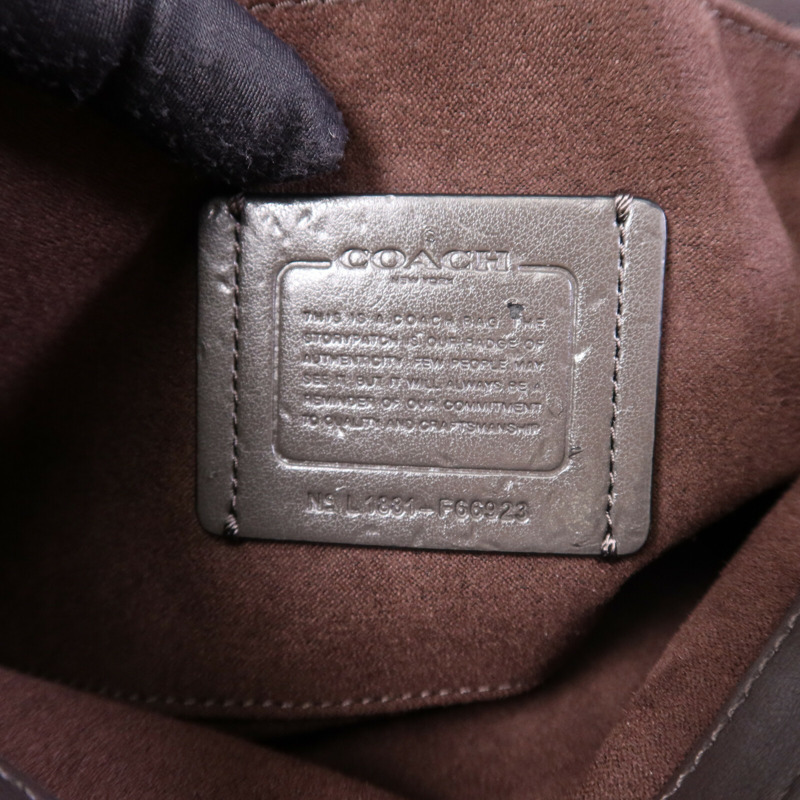 COACH 牛皮皮革Chain Shoulder鏈帶肩背袋-5