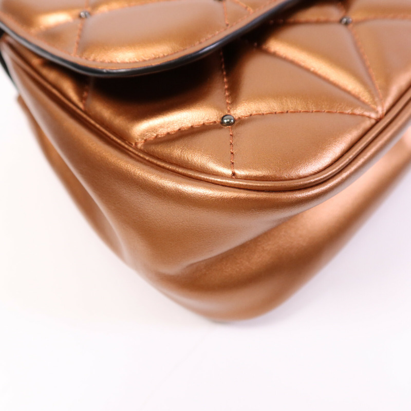 COACH 牛皮皮革Chain Shoulder鏈帶肩背袋-9