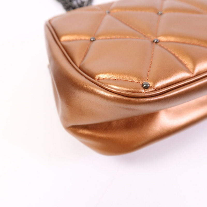 COACH 牛皮皮革Chain Shoulder鏈帶肩背袋-11