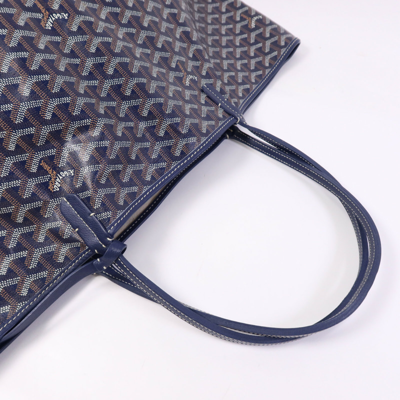 GOYARD 塗層帆布Saint Louis GM銀扣手挽袋-9