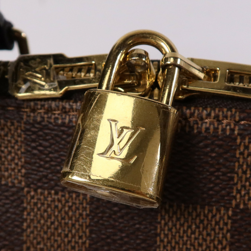 LOUIS VUITTON Damier Speedy Bandouliere 20金扣手挽肩背兩用袋-6