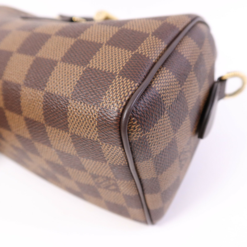 LOUIS VUITTON Damier Speedy Bandouliere 20金扣手挽肩背兩用袋-9