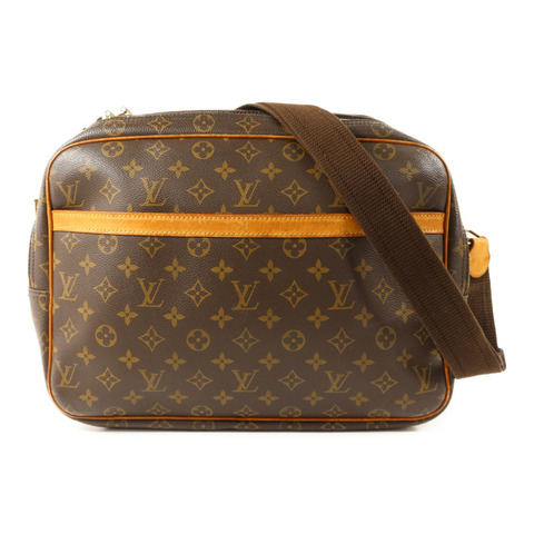 LOUIS VUITTON Monogram Reporter GM金扣肩背袋