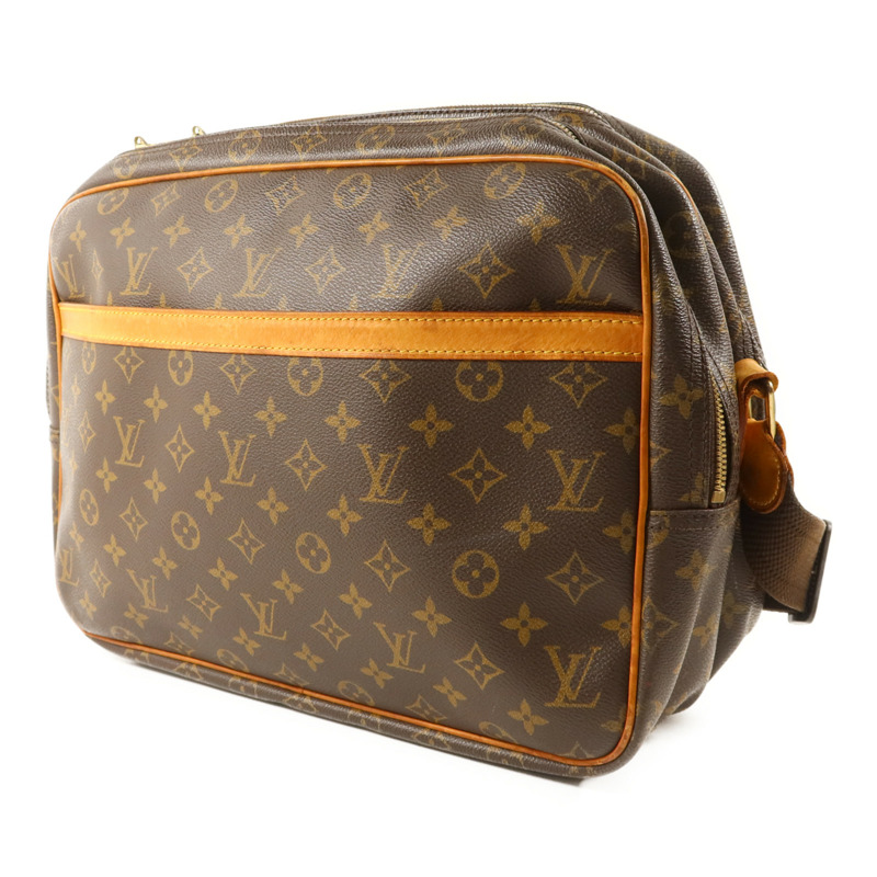 LOUIS VUITTON Monogram Reporter GM金扣肩背袋-2