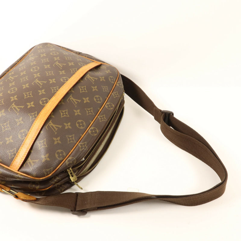 LOUIS VUITTON Monogram Reporter GM金扣肩背袋-8