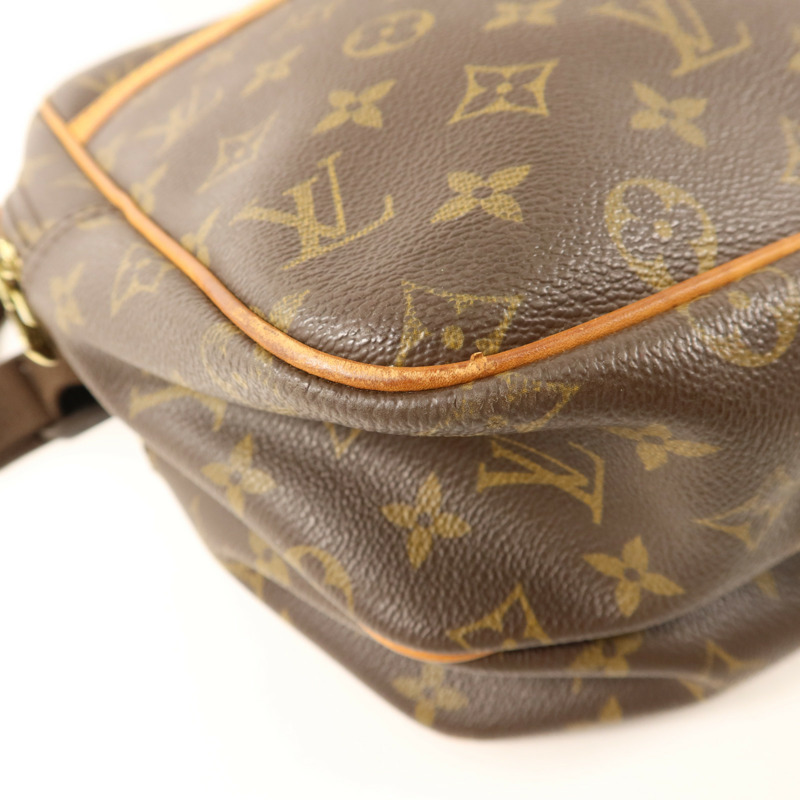 LOUIS VUITTON Monogram Reporter GM金扣肩背袋-11