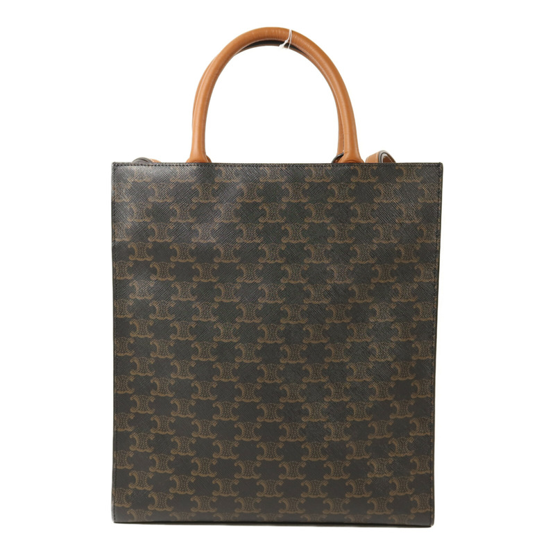 CELINE 塗層帆布Triomphe Cabas金扣手挽肩背兩用袋-1