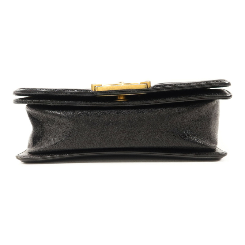 CHANEL 牛皮皮革Boy 20金扣鏈帶肩背袋-3