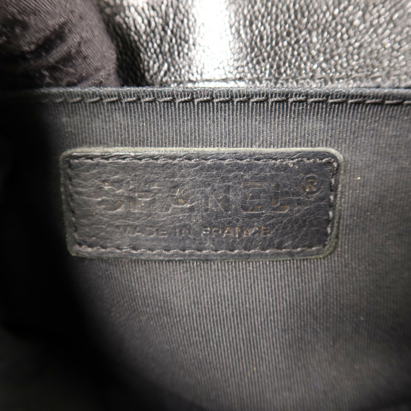 CHANEL 牛皮皮革Boy 20金扣鏈帶肩背袋-5