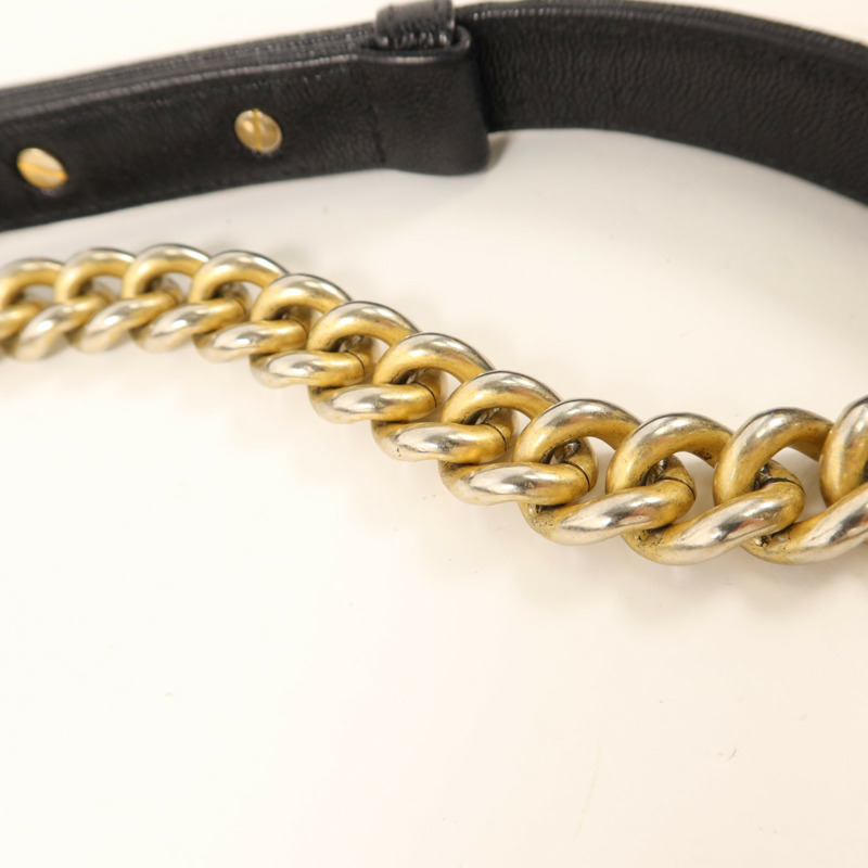 CHANEL 牛皮皮革Boy 20金扣鏈帶肩背袋-11