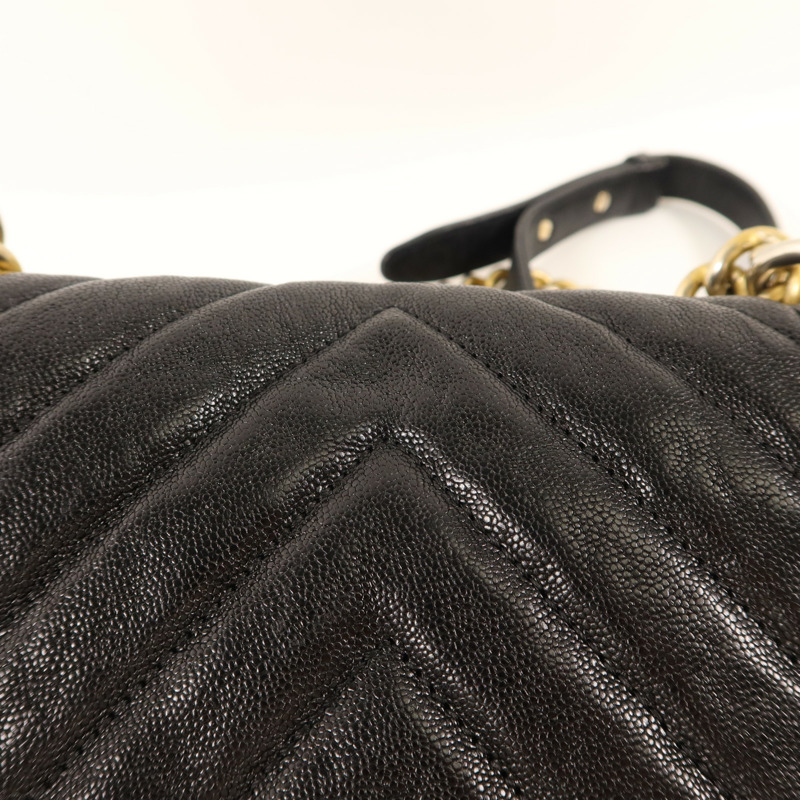 CHANEL 牛皮皮革Boy 20金扣鏈帶肩背袋-17