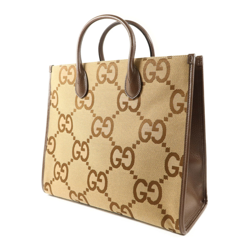 GUCCI 帆布Jumbo GG金扣手挽肩背兩用袋-2