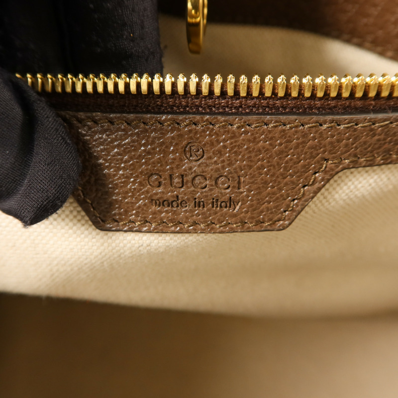 GUCCI 帆布Jumbo GG金扣手挽肩背兩用袋-5