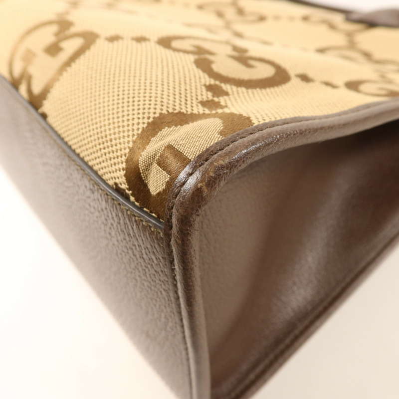 GUCCI 帆布Jumbo GG金扣手挽肩背兩用袋-13