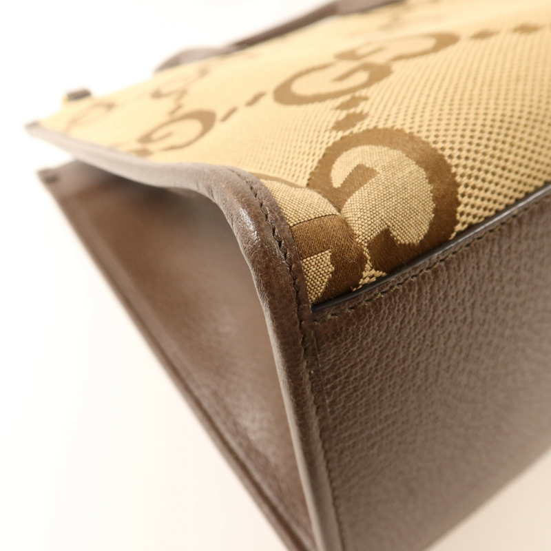 GUCCI 帆布Jumbo GG金扣手挽肩背兩用袋-14