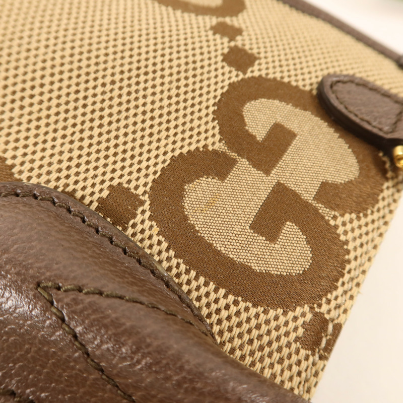 GUCCI 帆布Jumbo GG金扣手挽肩背兩用袋-18