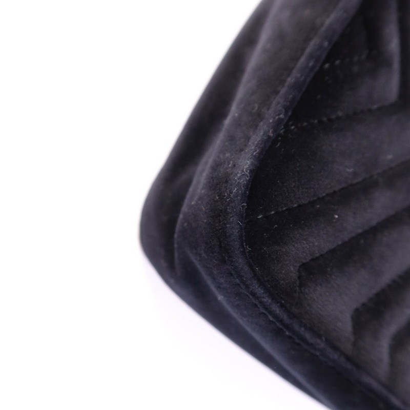 GUCCI 天鵝絨GG Marmont金扣鏈帶肩背袋-11