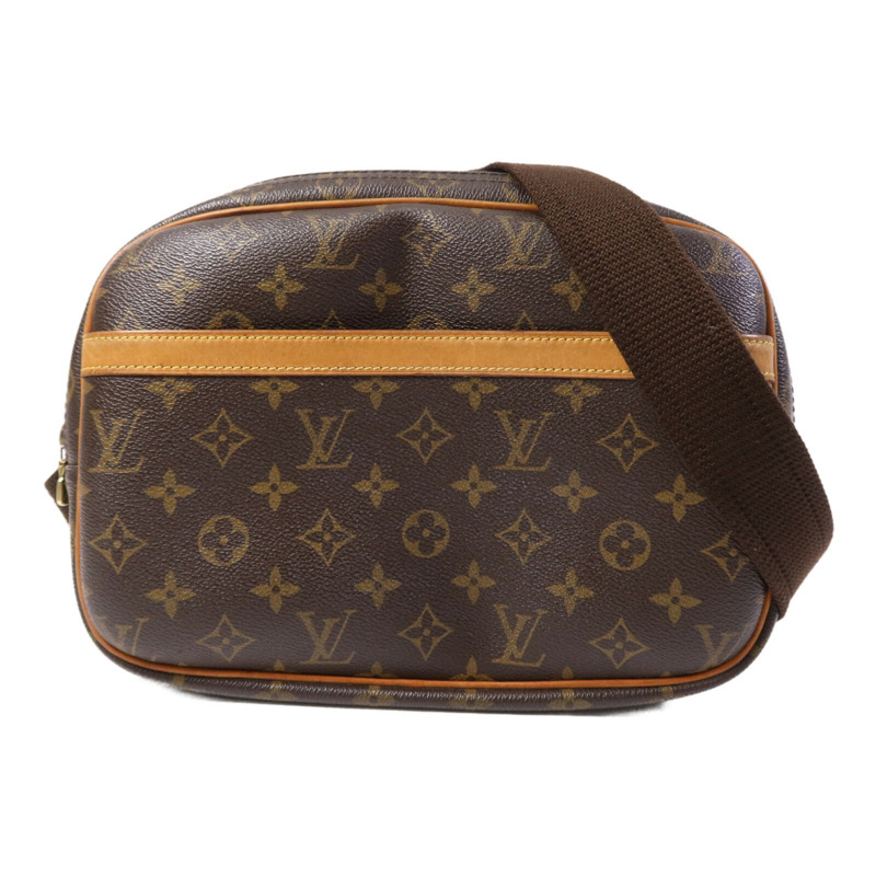 LOUIS VUITTON Monogram Reporter PM金扣肩背袋-0