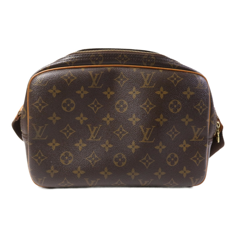 LOUIS VUITTON Monogram Reporter PM金扣肩背袋-1