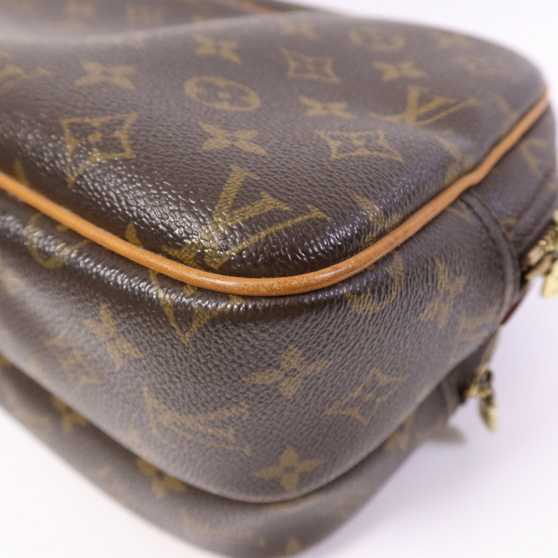LOUIS VUITTON Monogram Reporter PM金扣肩背袋-9