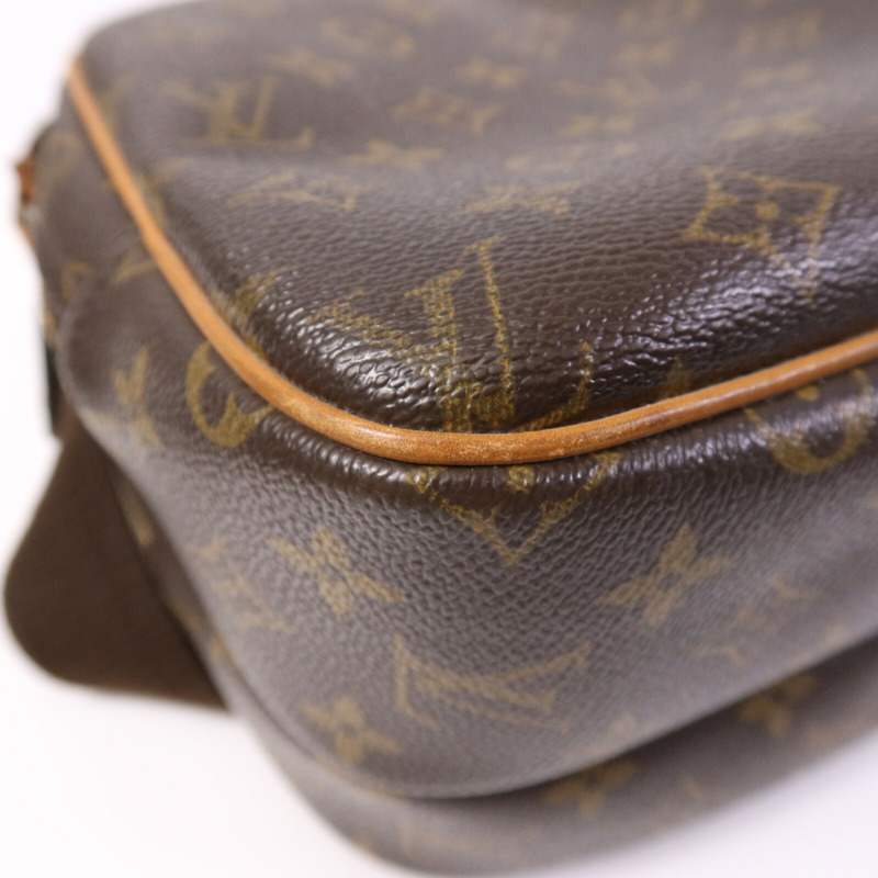 LOUIS VUITTON Monogram Reporter PM金扣肩背袋-10