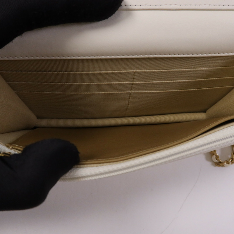 CHANEL 羊皮皮革Wallet On Chain金扣鏈帶肩背袋-4