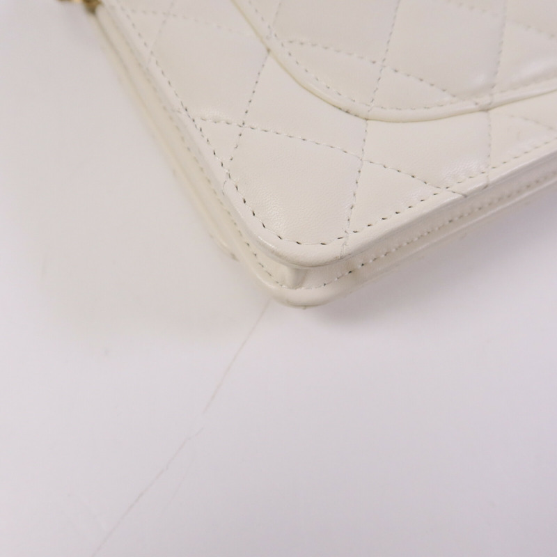 CHANEL 羊皮皮革Wallet On Chain金扣鏈帶肩背袋-13