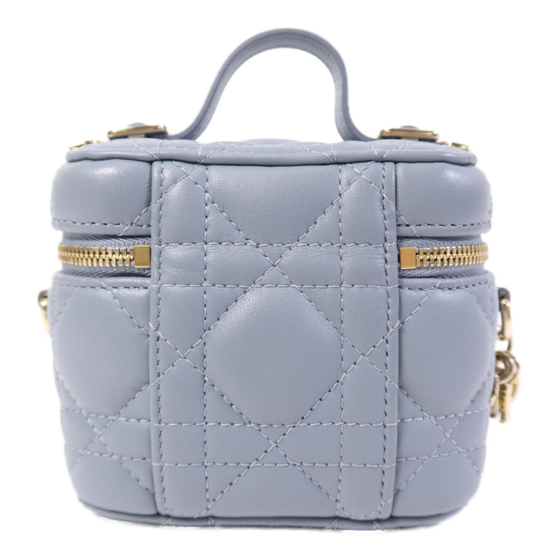 Dior 羊皮皮革Cannage Vanity金扣手挽肩背兩用袋-1