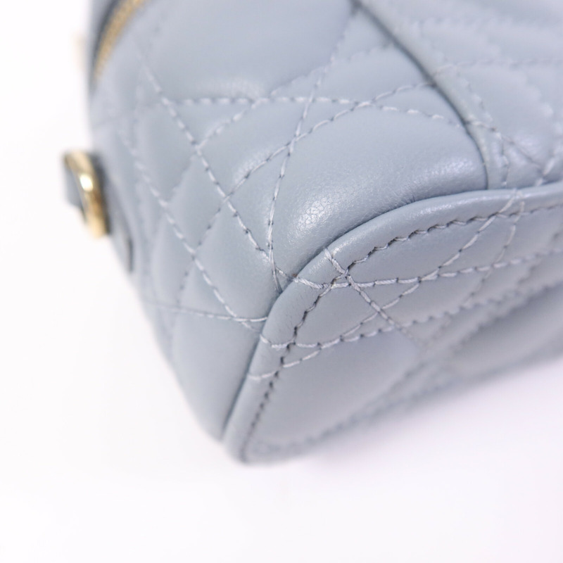 Dior 羊皮皮革Cannage Vanity金扣手挽肩背兩用袋-7