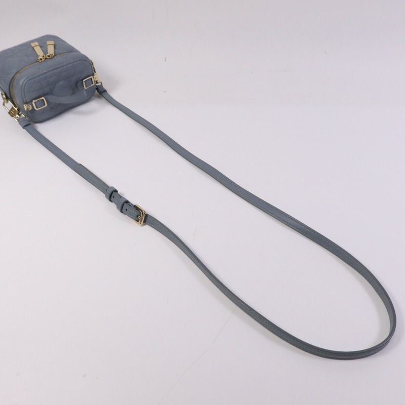 Dior 羊皮皮革Cannage Vanity金扣手挽肩背兩用袋-8