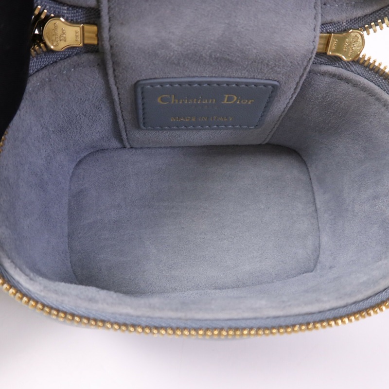 Dior 羊皮皮革Cannage Vanity金扣手挽肩背兩用袋-13