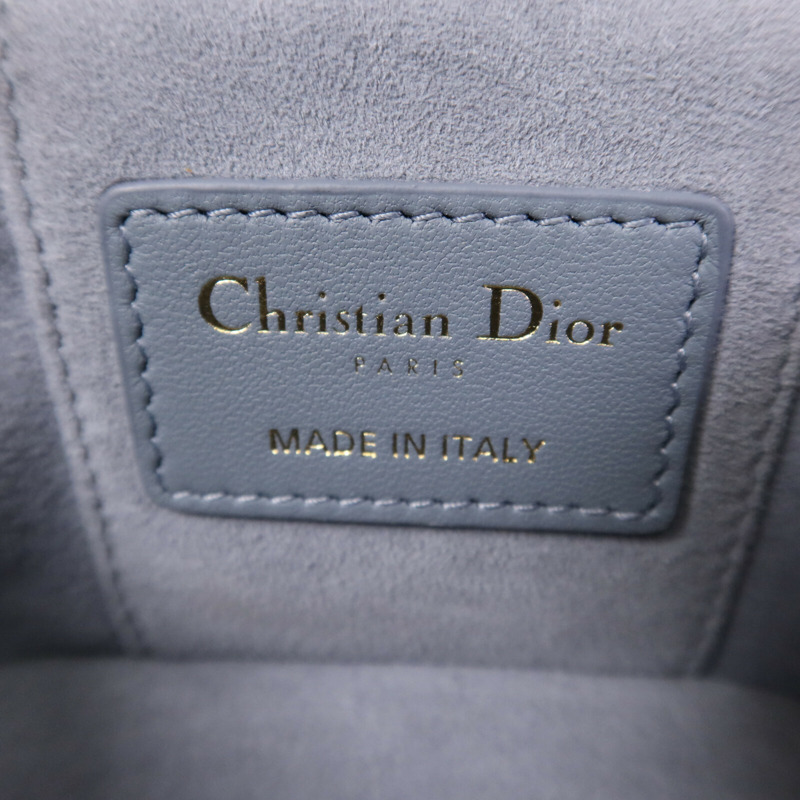 Dior 羊皮皮革Cannage Vanity金扣手挽肩背兩用袋-14