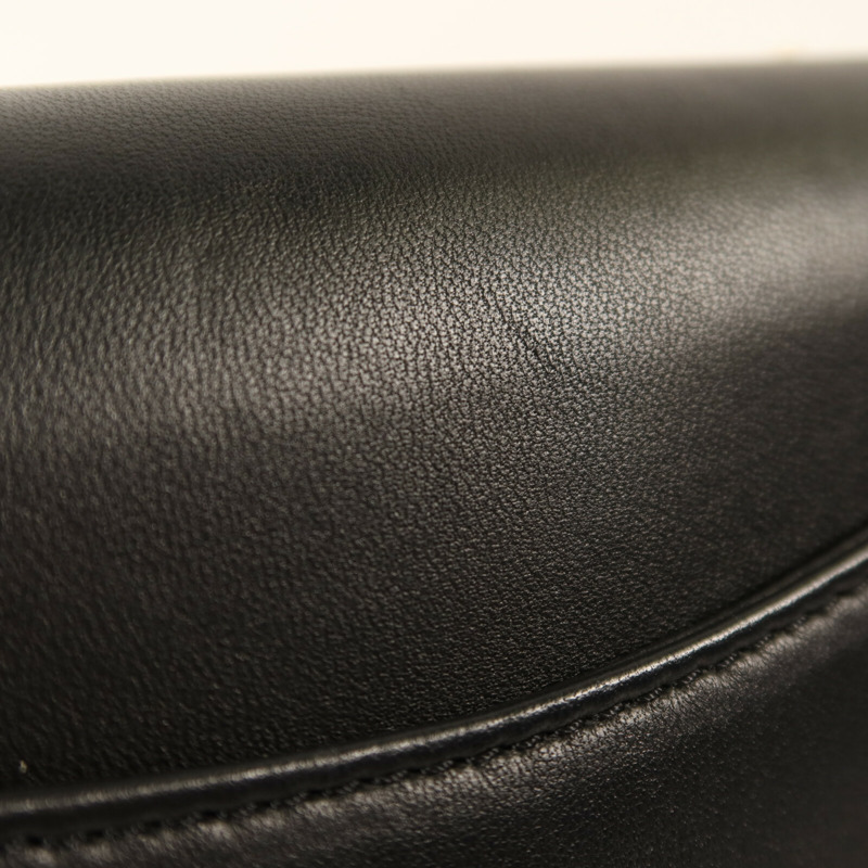 CHANEL 羊皮皮革Chain Shoulder金扣鏈帶肩背袋-18