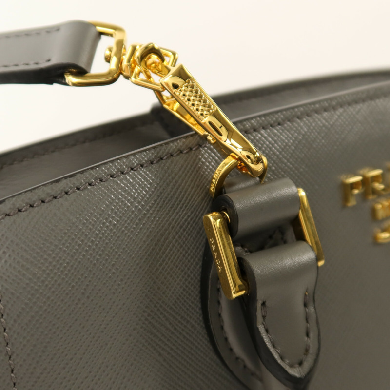 PRADA 牛皮皮革Borsa A mano金扣手挽肩背兩用袋-10