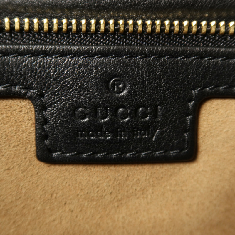GUCCI 塗層帆布Padlock GG金扣鏈帶肩背袋-5