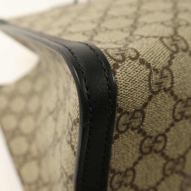 GUCCI 塗層帆布Padlock GG金扣鏈帶肩背袋-11