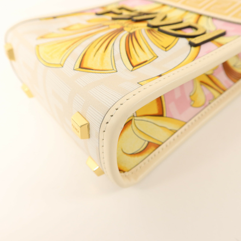 FENDI 牛皮皮革Sunshine Mini金扣手挽肩背兩用袋-10