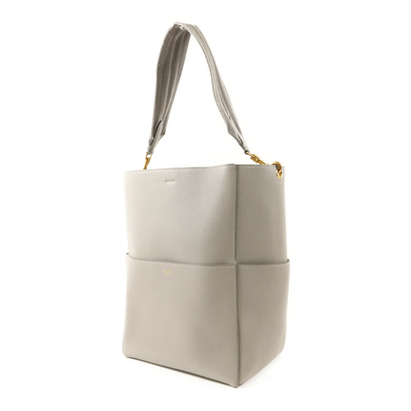 CELINE 牛皮皮革Sangle Bucket金扣肩背袋-2