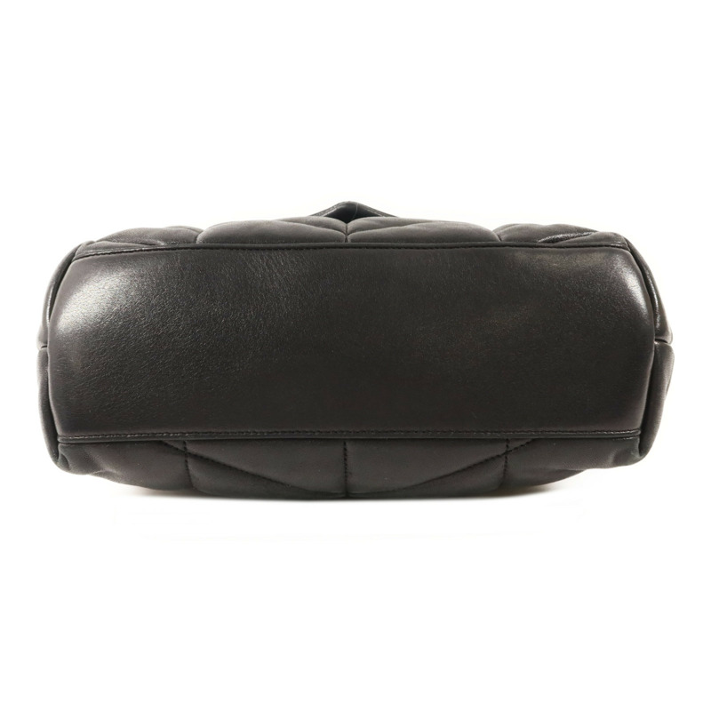 SAINT LAURENT 羊皮皮革Shoulder Bag銀扣手挽肩背兩用袋-3