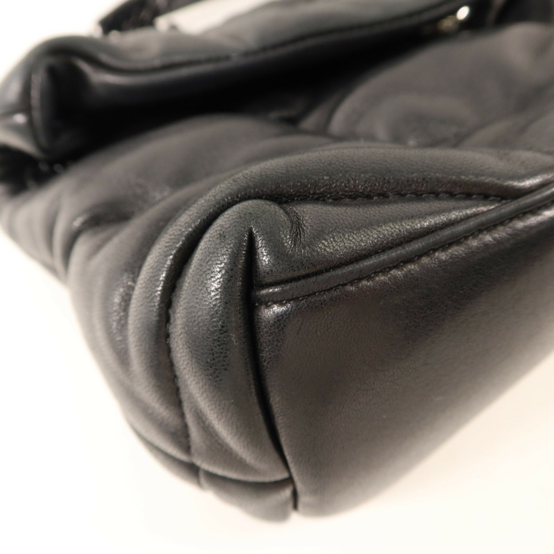 SAINT LAURENT 羊皮皮革Shoulder Bag銀扣手挽肩背兩用袋-12