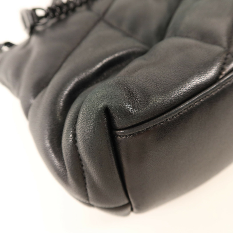 SAINT LAURENT 羊皮皮革Shoulder Bag銀扣手挽肩背兩用袋-14