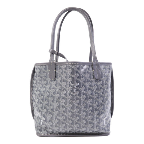 GOYARD 塗層帆布Anjon Mini銀扣手挽袋