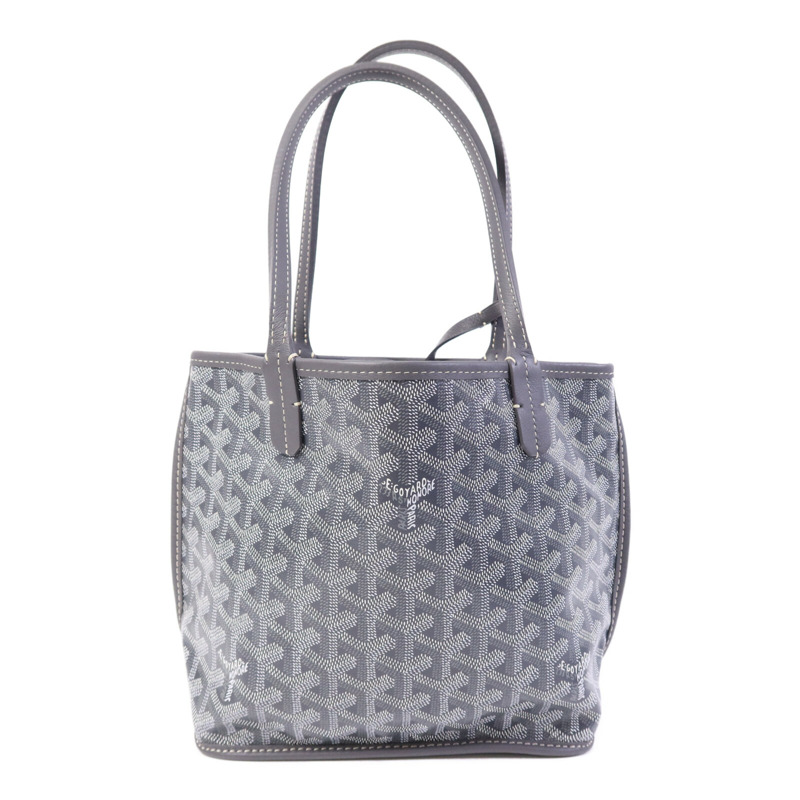 GOYARD 塗層帆布Anjon Mini銀扣手挽袋-1