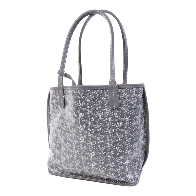 GOYARD 塗層帆布Anjon Mini銀扣手挽袋-2