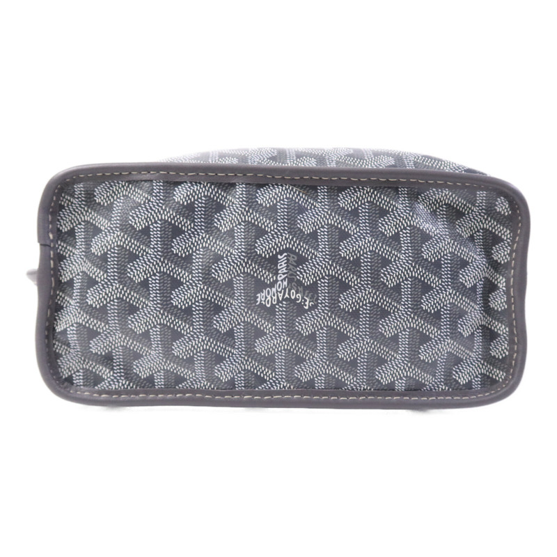 GOYARD 塗層帆布Anjon Mini銀扣手挽袋-3